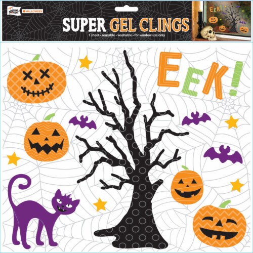 Mello Smello Halloween Haunted Tree Super Gel Clings Perspective: front