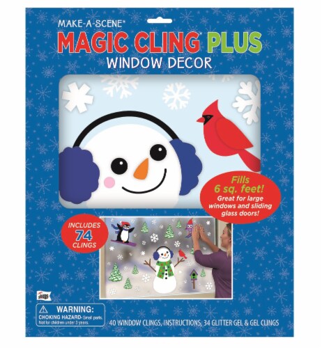 Mello Smello Snowman Deluxe Magic Cling Set Perspective: front