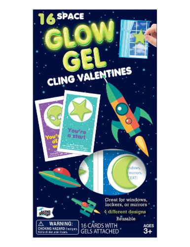 Mello Smello Glow Gel Space Cling Valentines Perspective: front