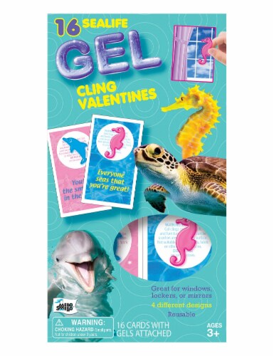Mello Smello Sealife Gel Cling Valentine Kit Perspective: front