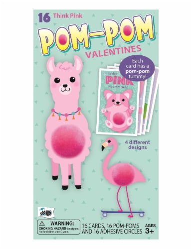 Mello Smello Think Pink Pom-Pom Valentines Perspective: front