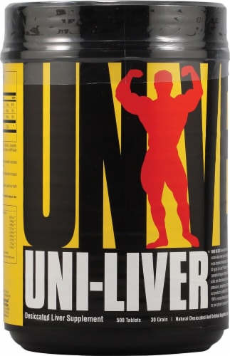 Universal Nutrition Uni-Liver™ Desiccated Liver Supplement Perspective: front