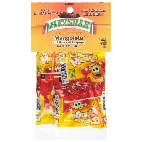 Mexsnax® Magoleta™ Fruit Flavored Lollipops Perspective: front