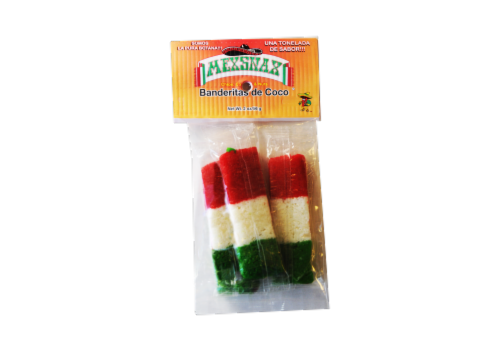 Mexsnax® Banderitas de Coco Coconut Candy Perspective: front