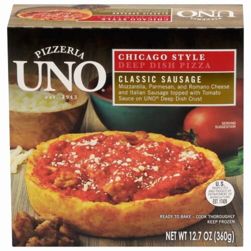 Uno® Six Inch Deep Dish Chicago Style Sausage Pizza Perspective: front