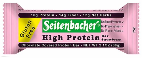Seitenbacher Strawberry High Protein Bar Perspective: front