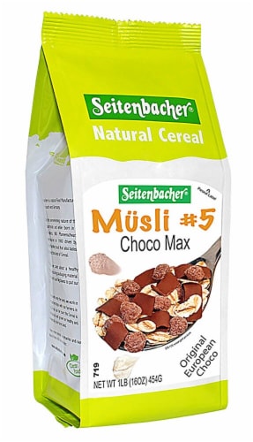 Seitenbacher  All Natural Cereal Musli #5   Choco Max Perspective: front