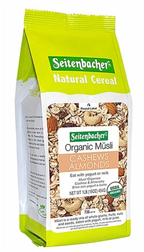 Seitenbacher  Natural Cereal Organic Musli   Cashew and Almonds Perspective: front