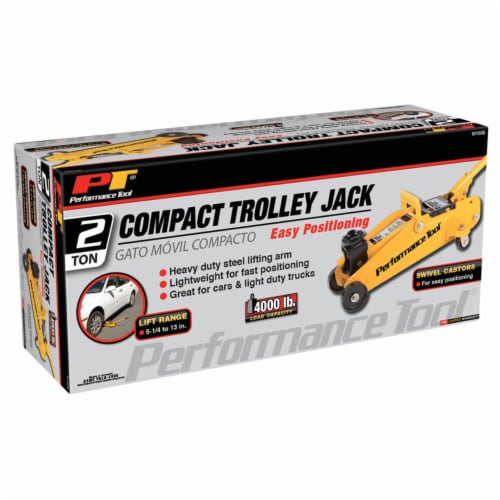 Performance Tool Compact Trolley Jack Perspective: front