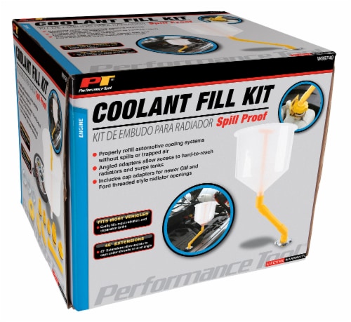Performance Tool® Spill Proff Coolant Funnel Kit Perspective: front
