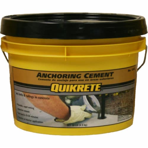 Quikrete 1245-11 Exterior Use Anchoring Cement 10LB Pail Perspective: front