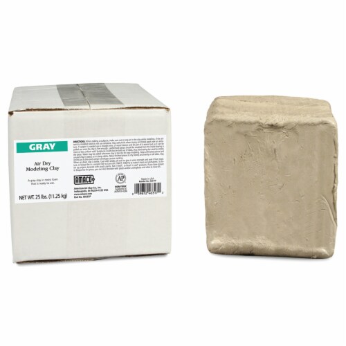 Amaco Air Dry Modeling Clay - Gray Perspective: front