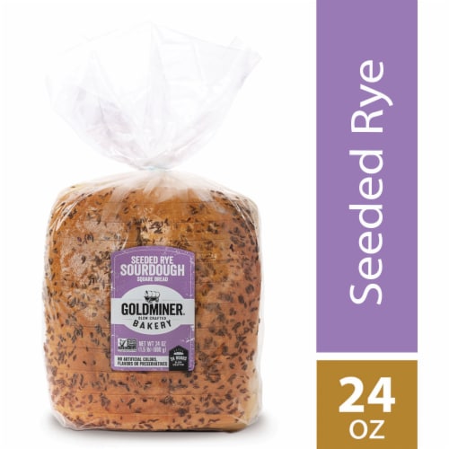 Goldminer California Sourdough Seeded Rye Square Bread Perspective: front