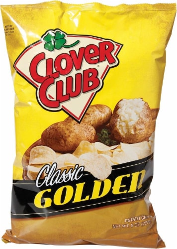 Clover Club Golden Classic Potato Chips Perspective: front