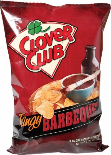 Clover Club Barbecue Potato Chips Perspective: front