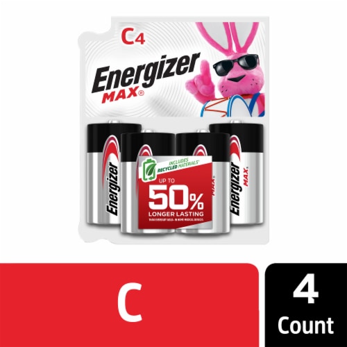 Energizer Max Alkaline C Batteries - 4 Pack Perspective: front
