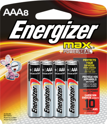 Energizer® Max® AAA Alkaline Batteries Perspective: front