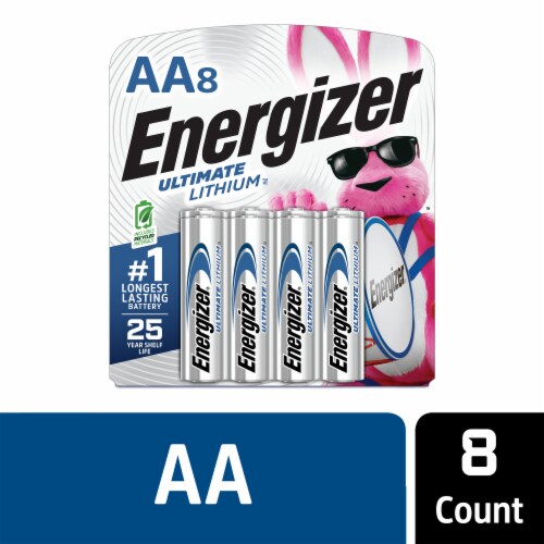 Energizer Ultimate Lithium AA Batteries , 1.5V Lithium Double A Batteries Perspective: front