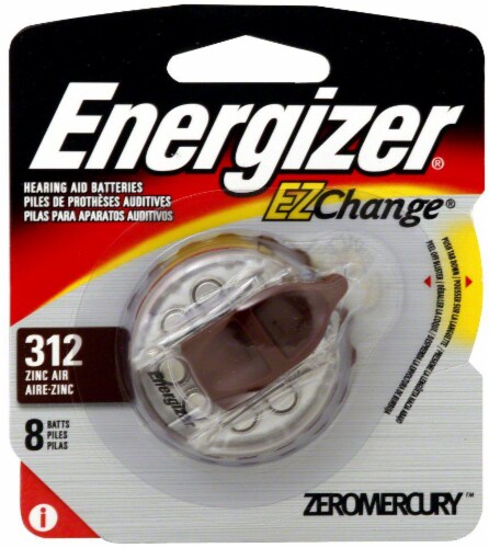 Energizer Ez Change Size 312 Hearing Aid Batteries Perspective: front