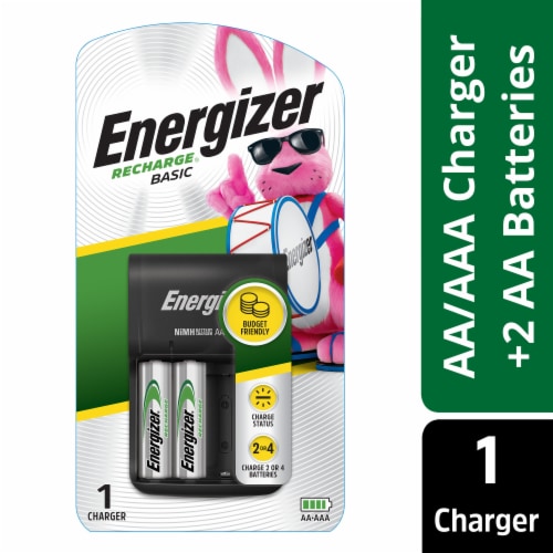 Energizer Recharge Basic AA and AAA Battery Charger Perspective: front