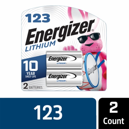 Energizer Photo Lithium 123 Batteries - 2 Pack Perspective: front
