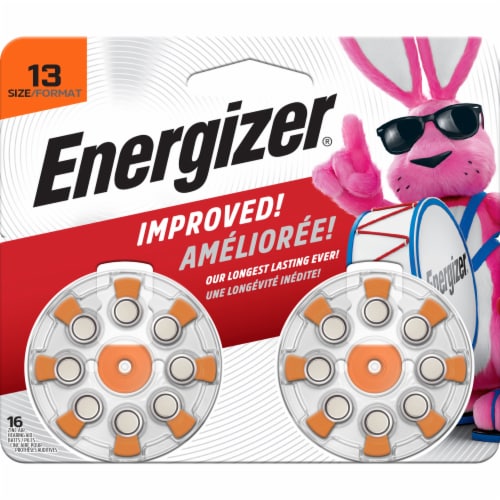 Energizer Hearing Aid Zinc Air 13 Batteries - 16 Pack Perspective: front