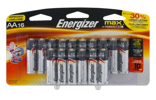 Energizer® MAX® AA Alkaline Batteries - 16 Pack Perspective: front