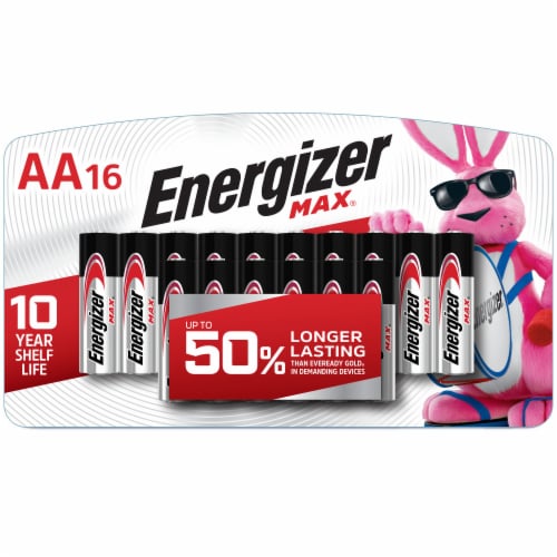 Energizer Max Alkaline AA Batteries Perspective: front