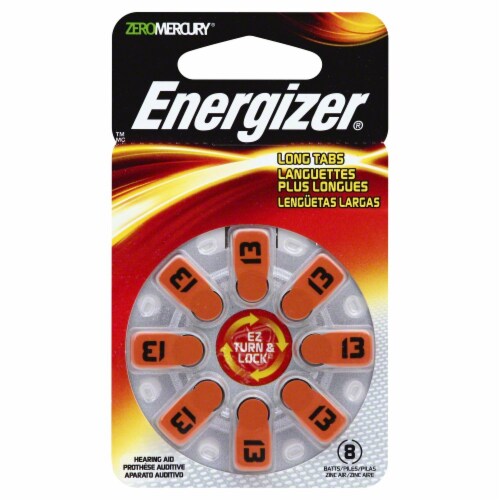 Energizer® EZ Turn and Lock Hearing Aid Batteries - Size 13 Perspective: front