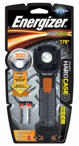 Energizer® PivotPlus LED Black Hard Case Flashlight Perspective: front