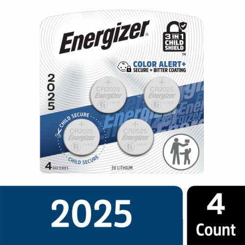 Energizer 2025 Batteries , 3V Lithium Coin Batteries Perspective: front