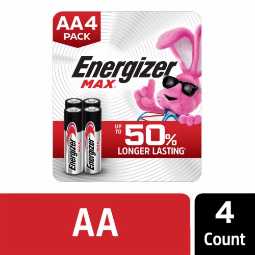 Energizer MAX AA Batteries , Double A Alkaline Batteries Perspective: front