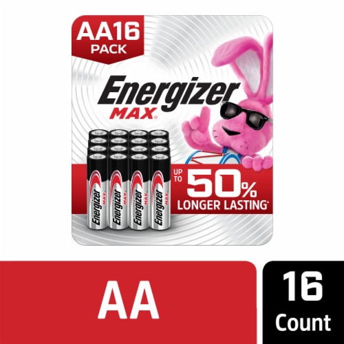 Energizer MAX AA Batteries , Double A Alkaline Batteries Perspective: front