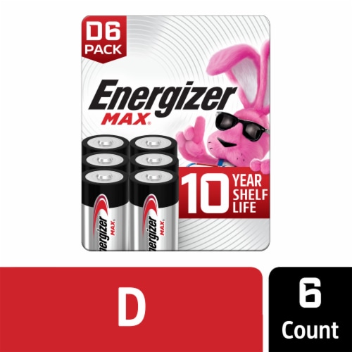 Energizer MAX D Batteries , D Cell Alkaline Batteries Perspective: front