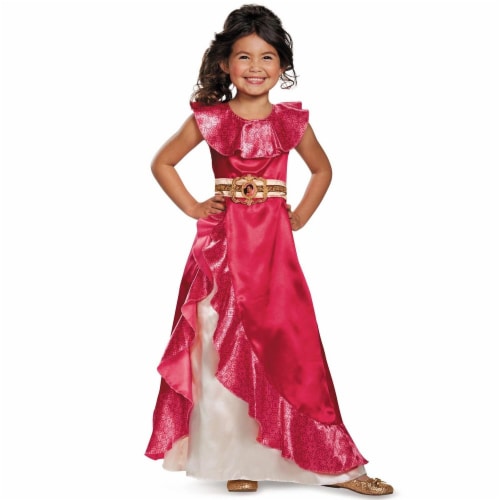 Disguise Elena Adventure Dress Classic Elena of Avalor Disney Costume, XS/3T-4T Perspective: front