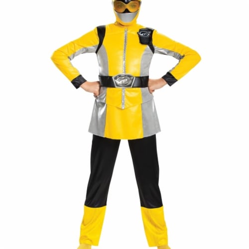 Disguise 403057 Yellow Ranger Beast Morpher Deluxe Costume for Boys, Medium Perspective: front