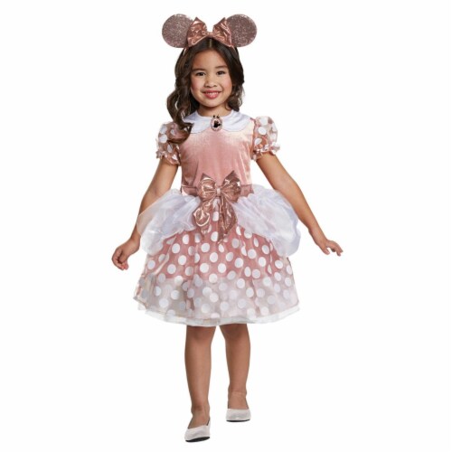 Morris Costumes DG15705M Minnie Mouse Toddler Costume, Rose Gold - 3T-4T Perspective: front