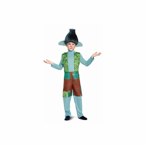 Disguise Branch Deluxe With Wig Trolls Costume&#44; Extra Small Costume Perspective: front