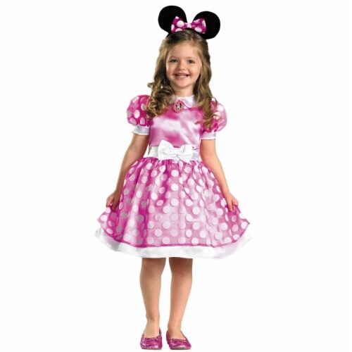 Disguise DG18921K Girls Pink Minnie Mouse Classic Costume Perspective: front