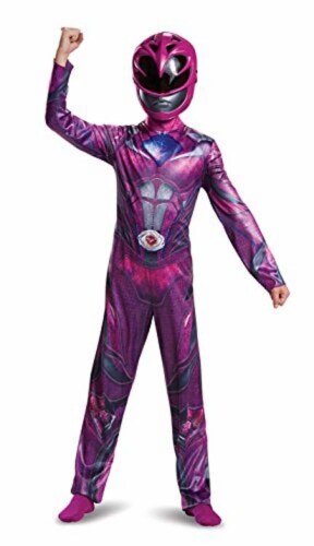 Disguise  Power Ranger Movie Classic Costume, Pink, Medium (7-8) Perspective: front