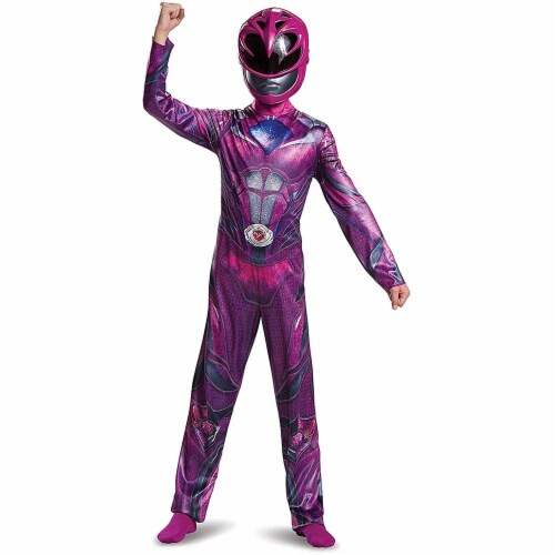 Disguise  Power Ranger Movie Classic Costume, Pink, Large (10-12) Perspective: front