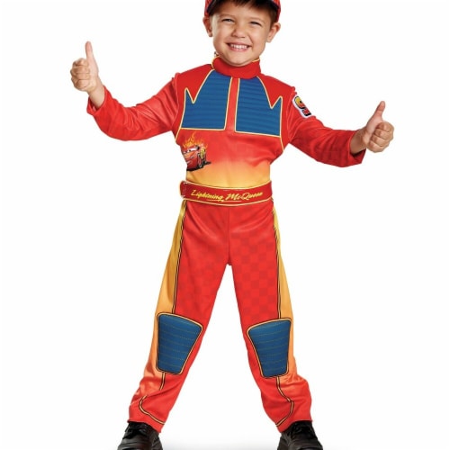 Disguise Lightning Mcqueen Deluxe Child Costume - Small Costume Perspective: front