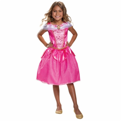 Morris Costumes DG66598K Childs Classic Disney Aurora Costume, Size 7-8 Perspective: front