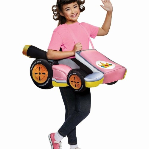 Disguise 276175 Halloween Super Mario Bros. Peach Kart Child Costume - One Size Perspective: front
