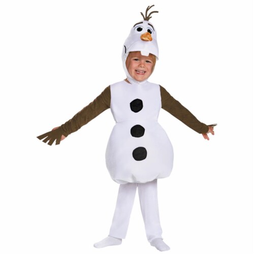 Disguise DG83176S White Boys Olaf Toddler Classic Costume, Size 2T Perspective: front