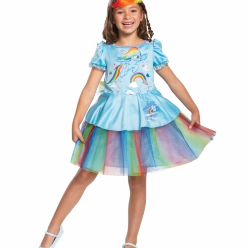 Disguise 403028 Rainbow Dash Tutu Deluxe Child Costume for Girls - Size 2T Perspective: front