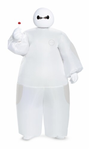White Baymax Inflatable Costume, Child (One Size Fits All) Perspective: front