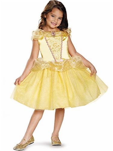 Disguise Belle Classic Disney Princess Beauty & The Beast Costume, One Color, Small/4-6X Perspective: front