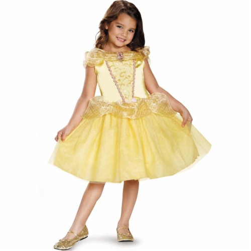 Disguise Girls' Size 7-8 Classic Belle Costume Perspective: front
