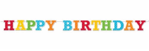 Creative Converting Everyday Happy Birthday Banner Perspective: front